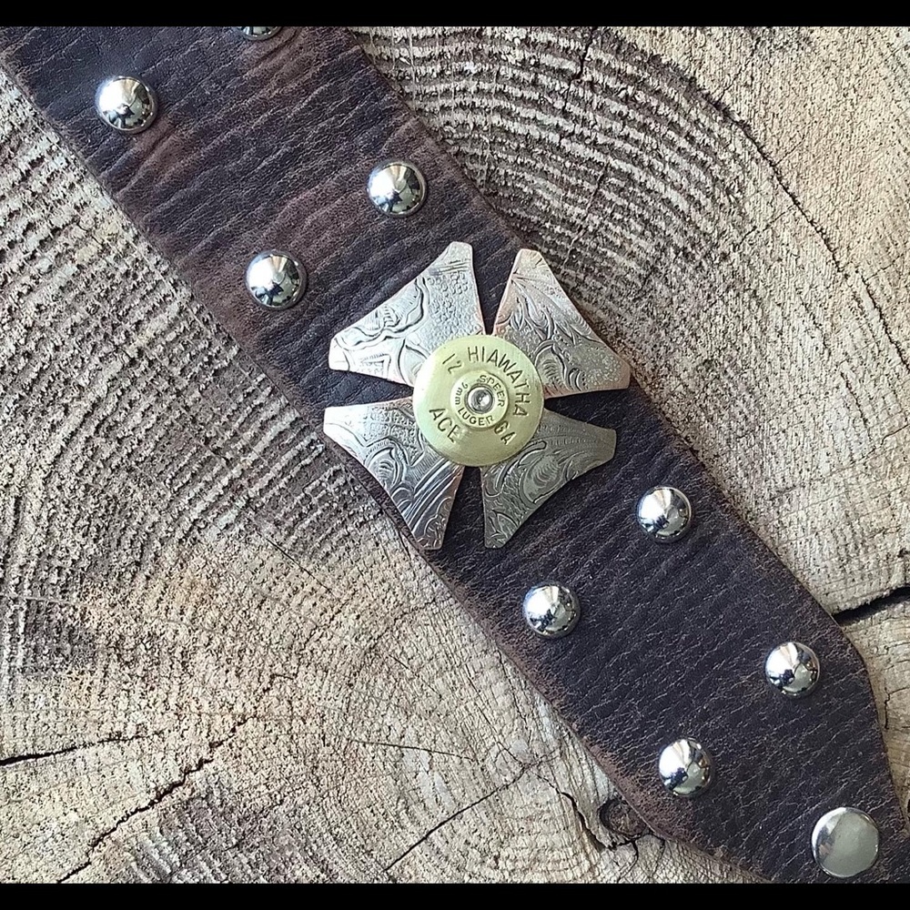 Leather cuff,up to 7” wrist
